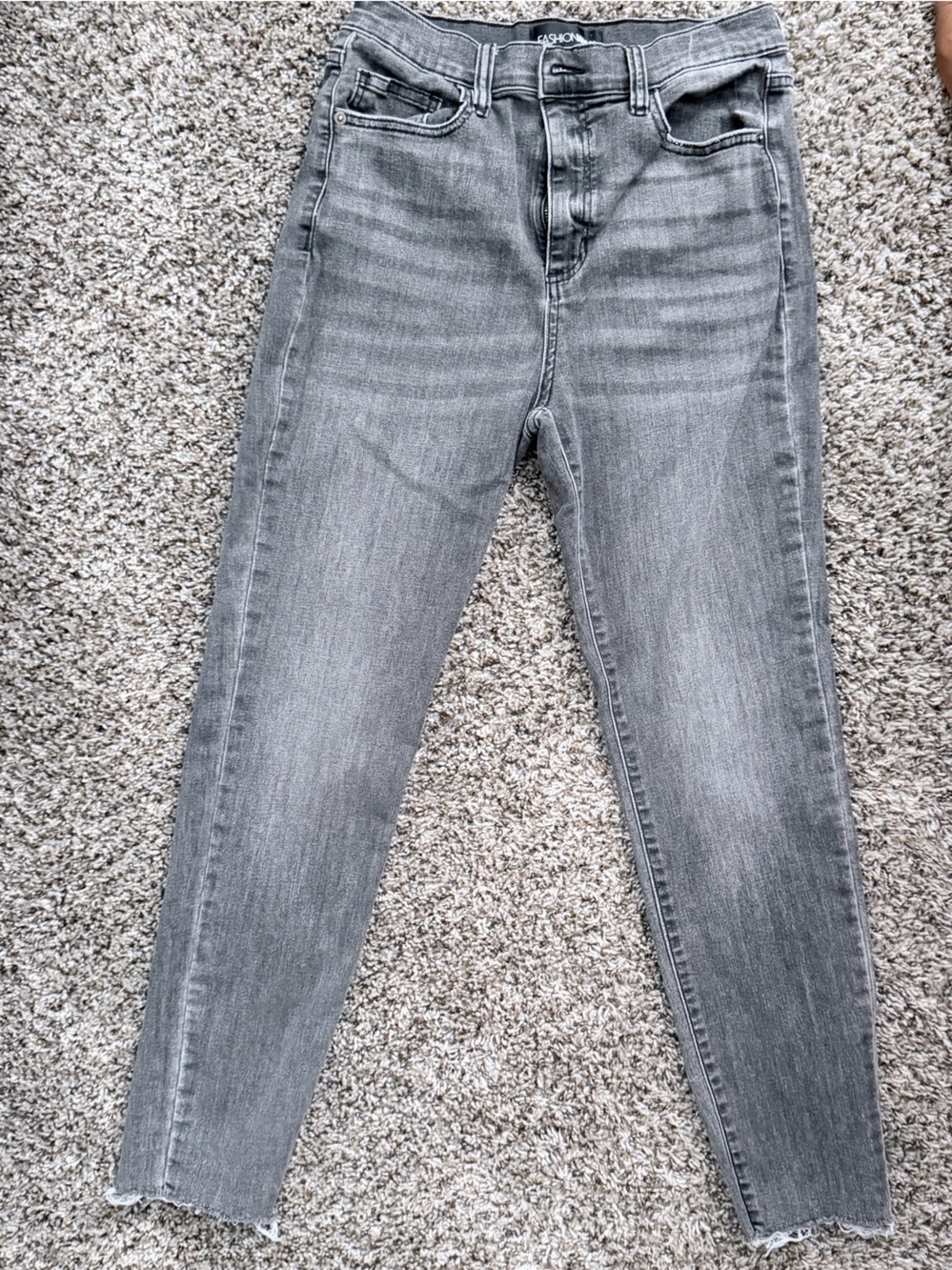Fashion Nova Gray High-Rise Skinny Jeans